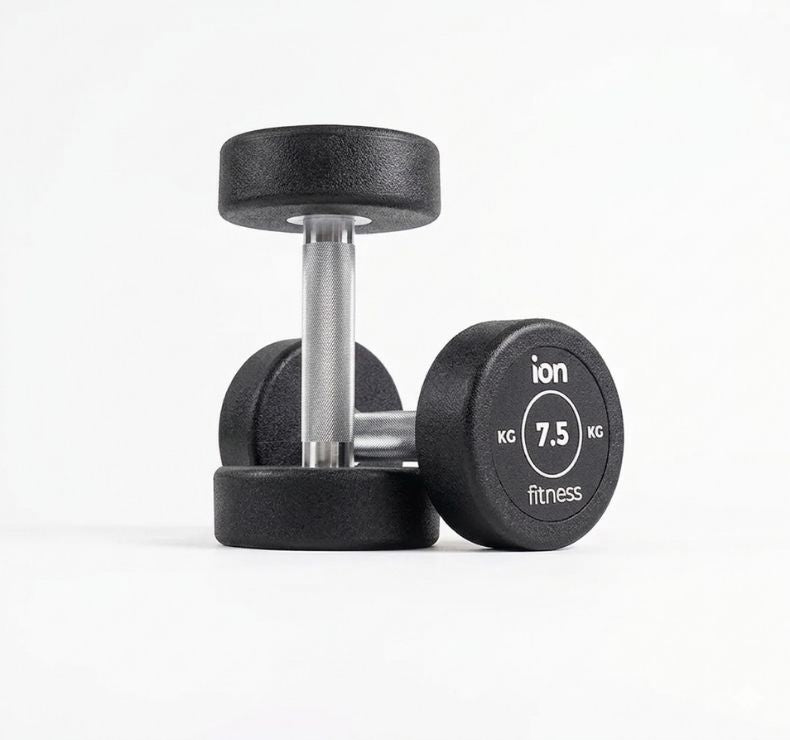 Haltères Ronds en Caoutchouc ION fitness (paire)
