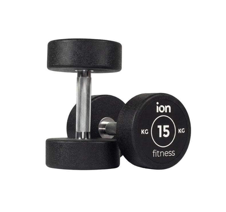 Haltères Ronds en Caoutchouc ION fitness (paire)