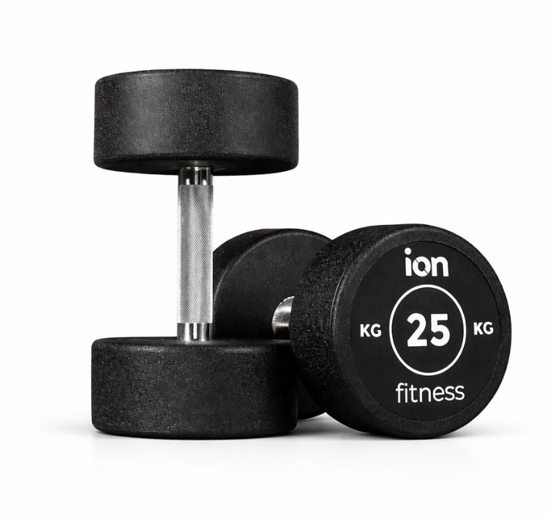 Haltères Ronds en Caoutchouc ION fitness (paire)