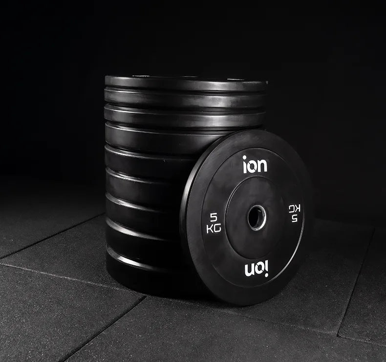 Disco Olímpico Bumper Negro ION fitness