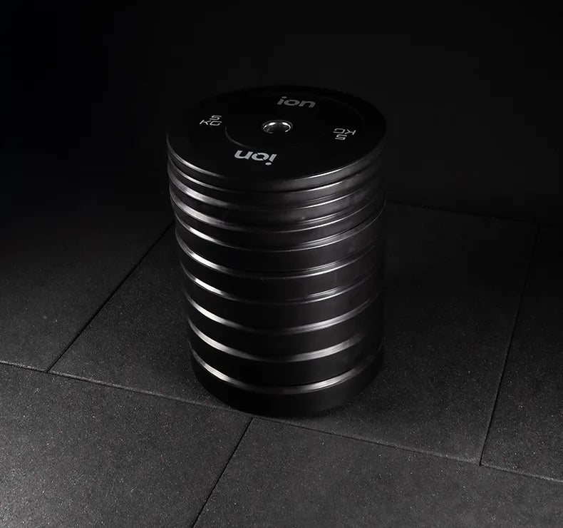 Set de Disques Olympiques Bumper ION fitness Noir