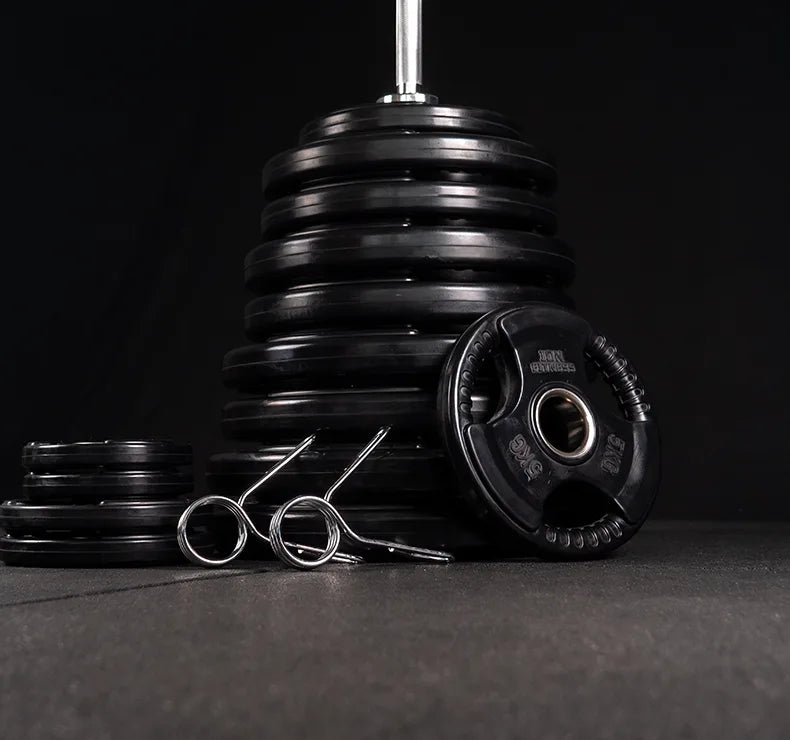 Set di Dischi Olimpici Tri-Grip + Bilanciere ION fitness
