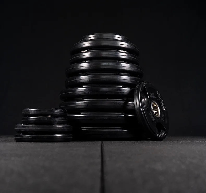 Set Olympische Scheiben Triple Grip + Langhantel ION fitness