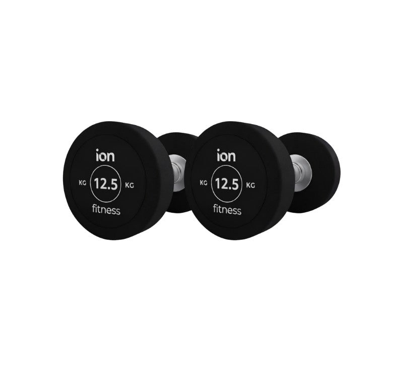 Haltères Ronds en Caoutchouc 2,5 Kg ION fitness (paire)