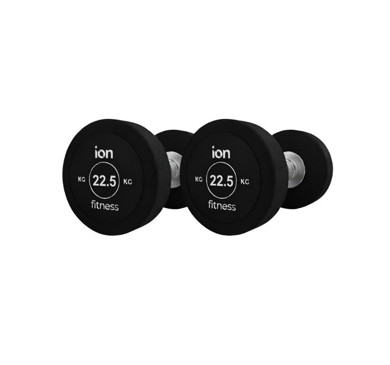 Haltères Ronds en Caoutchouc 2,5 Kg ION fitness (paire)