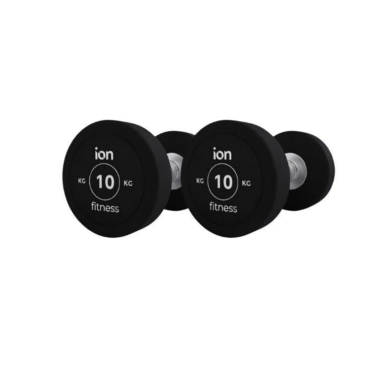 Haltères Ronds en Caoutchouc 2,5 Kg ION fitness (paire)