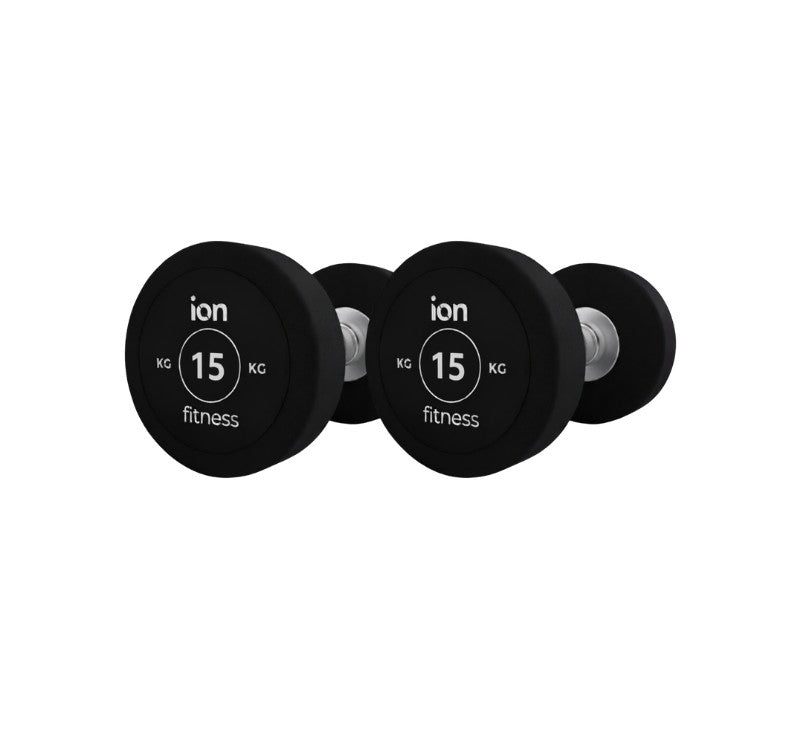 Haltères Ronds en Caoutchouc 2,5 Kg ION fitness (paire)