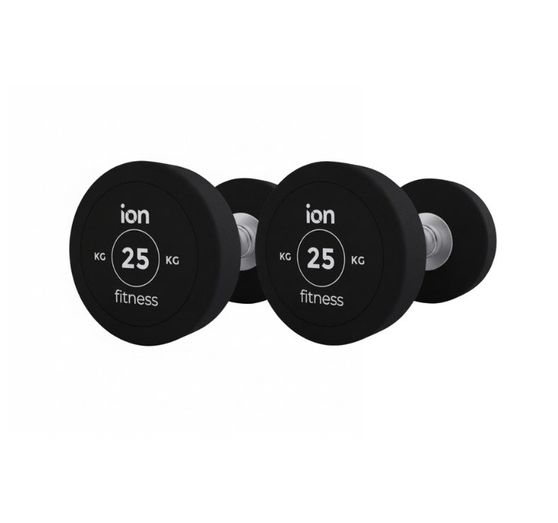 Haltères Ronds en Caoutchouc 2,5 Kg ION fitness (paire)