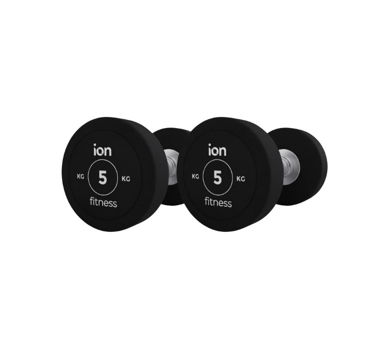 Haltères Ronds en Caoutchouc 2,5 Kg ION fitness (paire)