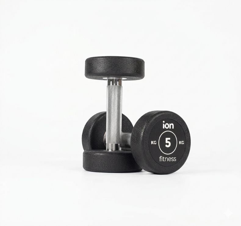Haltères Ronds en Caoutchouc ION fitness (paire)