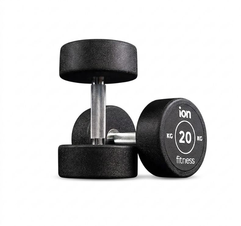 Haltères Ronds en Caoutchouc ION fitness (paire)
