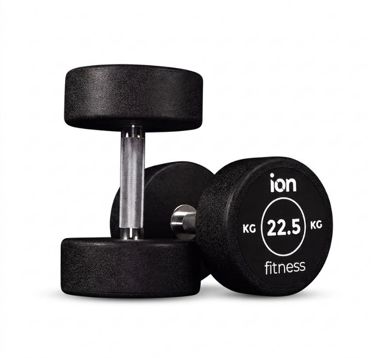 Haltères Ronds en Caoutchouc ION fitness (paire)