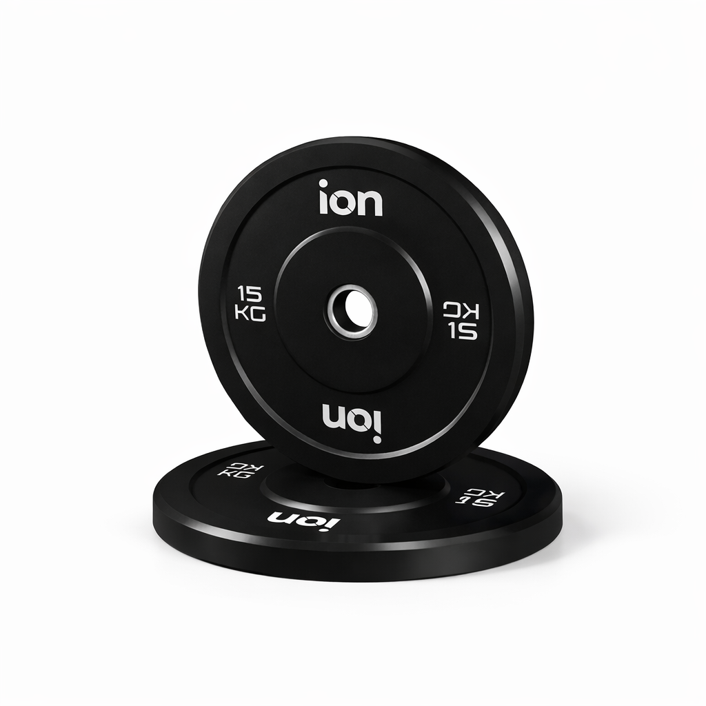 Disco Olímpico Bumper Negro ION fitness