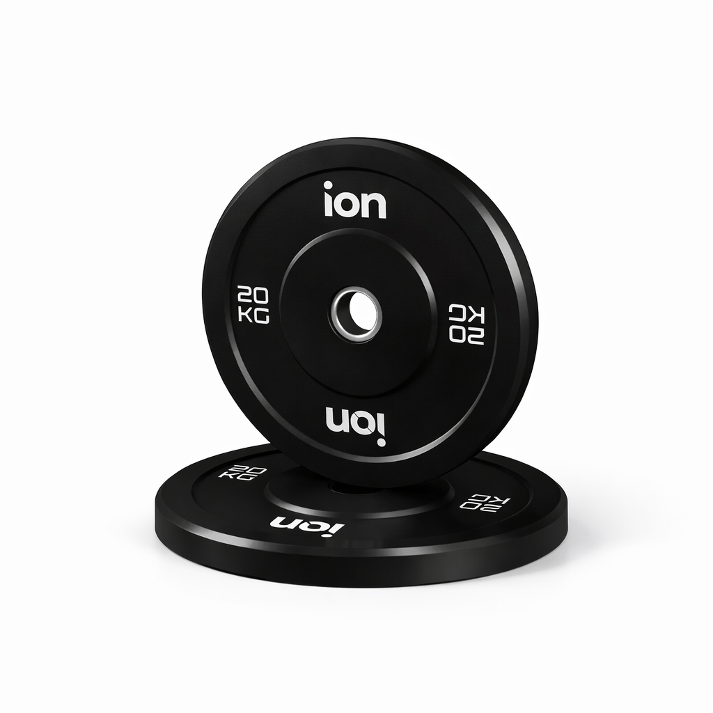 Disco Olímpico Bumper Negro ION fitness