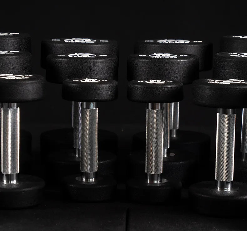 ION fitness Set van 20 Ronde Rubber Dumbbells 2,5–25 Kg