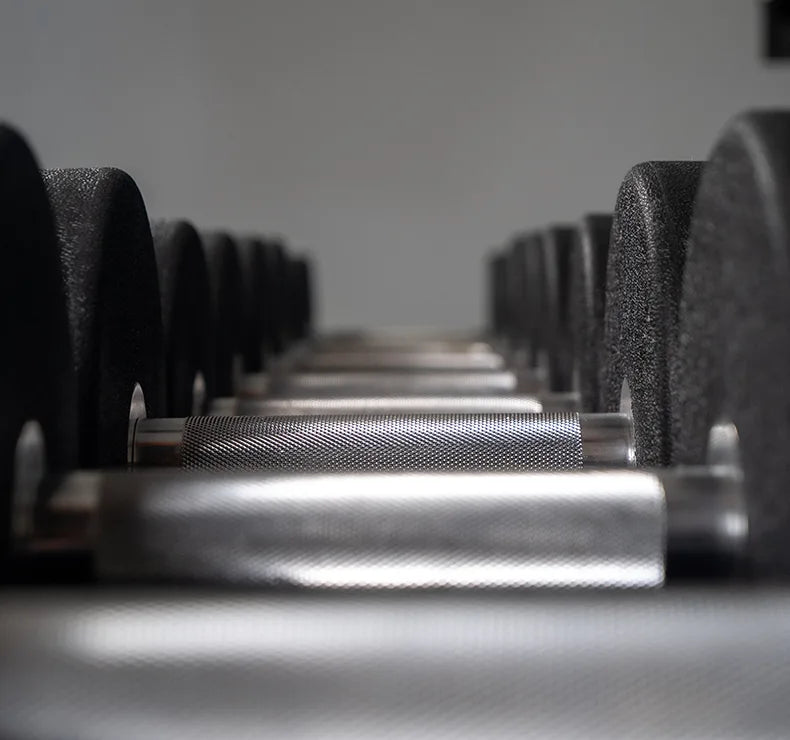 ION fitness Set van 20 Ronde Rubber Dumbbells 2,5–25 Kg