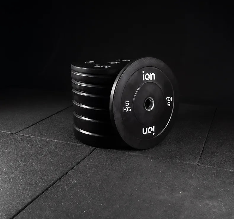 ION fitness Black Bumper Plate