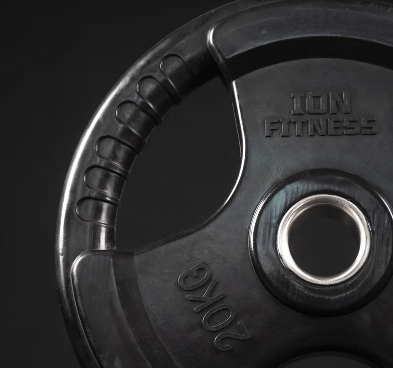 Set di Dischi Olimpici Tri-Grip + Bilanciere ION fitness
