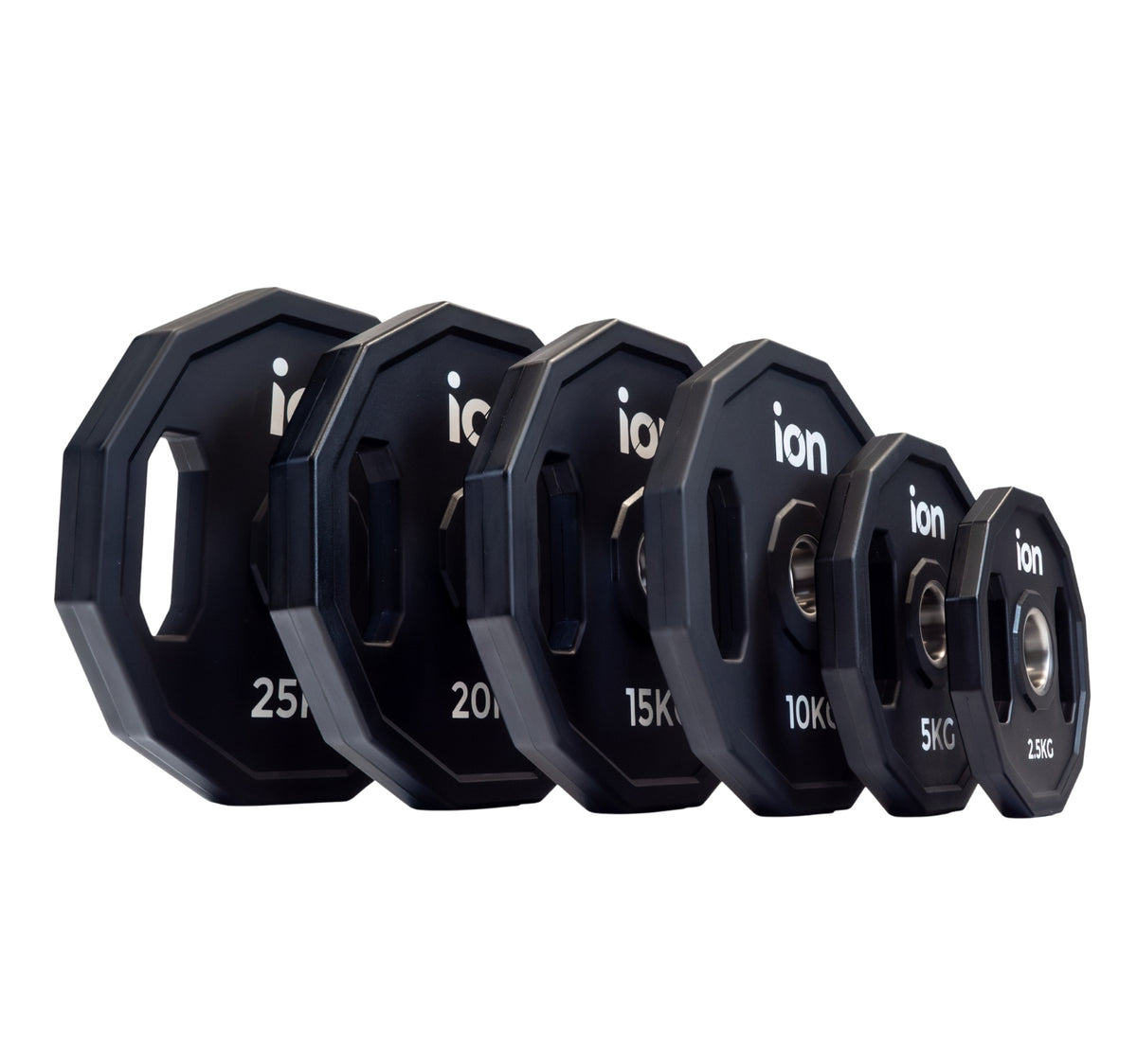 Disco Olímpico Doble Agarre Uretano ION fitness