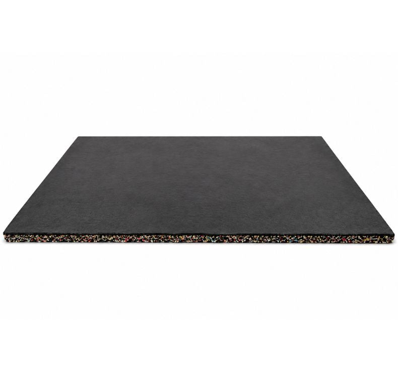 Suelo de Caucho Continuo 20 mm 100 x 100 cm Negro Mate