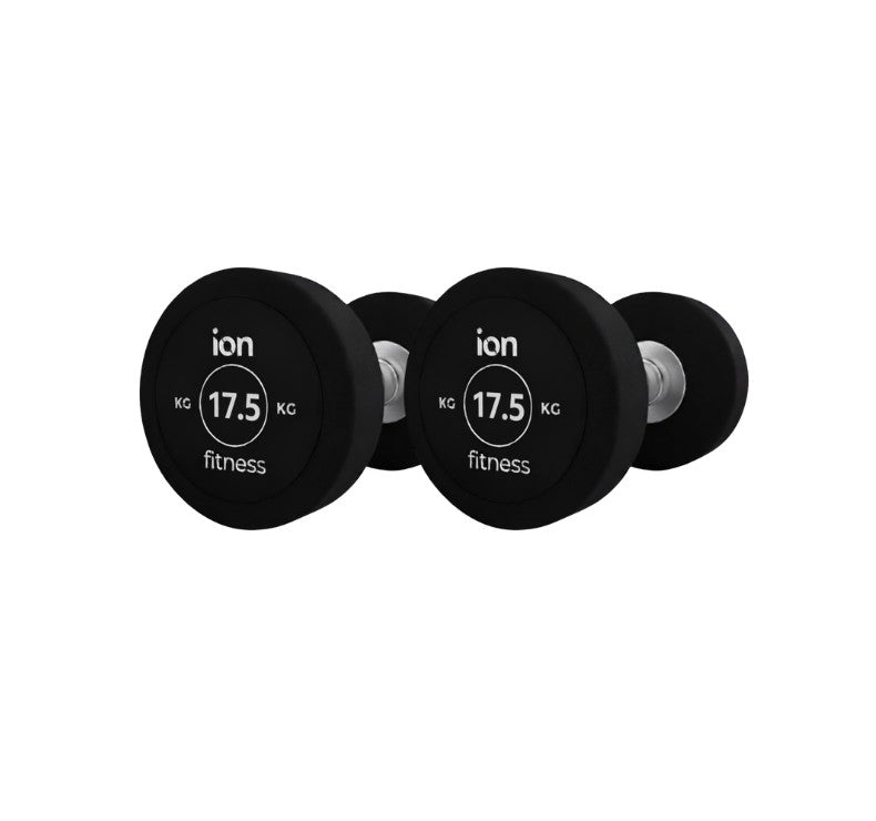 Haltères Ronds en Caoutchouc 2,5 Kg ION fitness (paire)