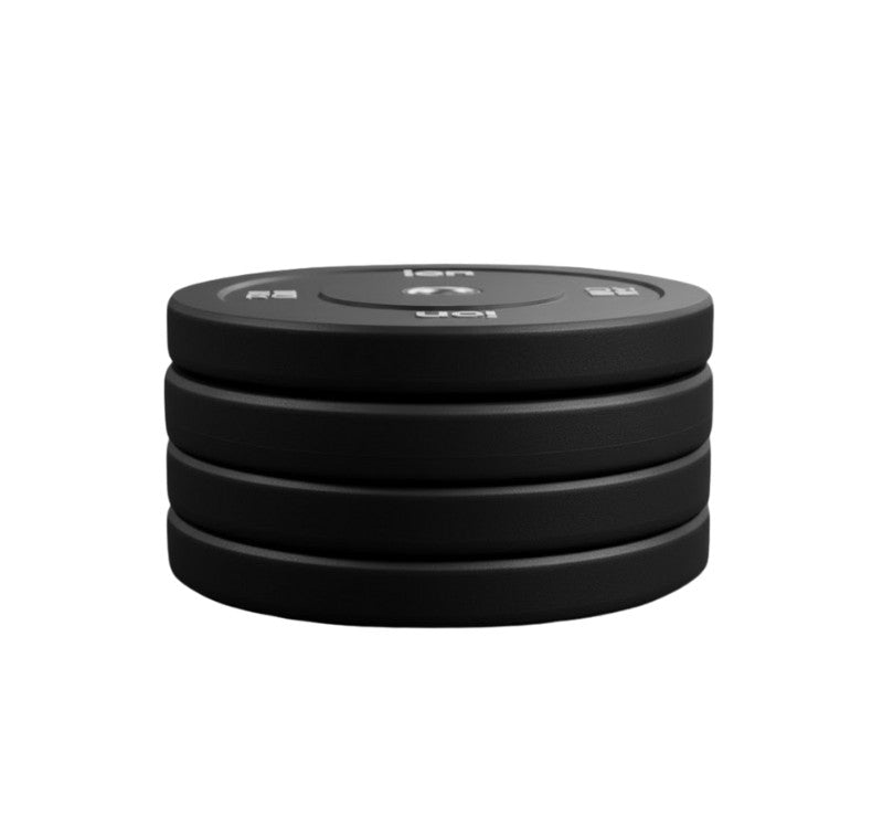 Set de Discos Olímpicos Bumper  ION fitness Negro
